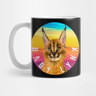 Baby lynx wild cat freedom Mug
